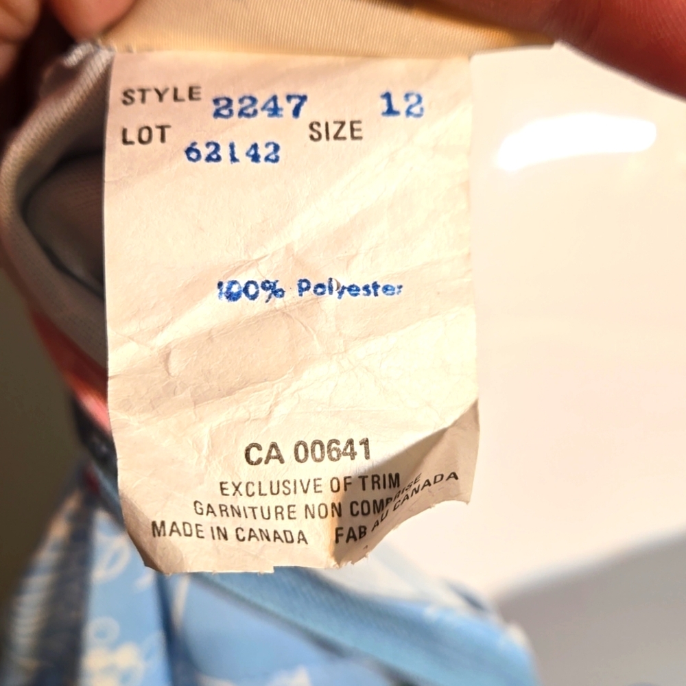 5) Vintage Maxi Dress Baby Blue Halter - Picture 8 of 8